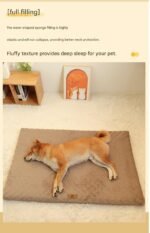 Pink XXL size Pet Dog Bed Mat - Plush Short Fur Cover with Wave Foam Padding - Washable Removable Cover, Non-Slip Base, Warm Winter Cushion for Dogs and Cats, Multiple Sizes - Image 5