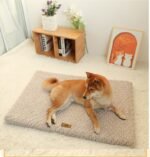 Pink XXL size Pet Dog Bed Mat - Plush Short Fur Cover with Wave Foam Padding - Washable Removable Cover, Non-Slip Base, Warm Winter Cushion for Dogs and Cats, Multiple Sizes - Image 8