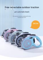 Green Automatic Retractable Dog Leash - 3M Extendable Lead with One-Handed Brake Lock - ABS Casing, Ergonomic Grip, Tangle-Free Nylon Tape, Outdoor Walking Essential - Image 2