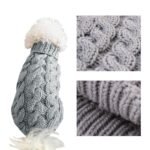 Red M size Cosy Cable Knit Dog Jumper -  Warm Winter Pet Clothing, Soft High Neck Design, Small to Medium Dogs, Easy Wear Pullover Style, Ideal for Chilly Evenings and Outdoor Walks - Image 2