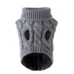 Red M size Cosy Cable Knit Dog Jumper -  Warm Winter Pet Clothing, Soft High Neck Design, Small to Medium Dogs, Easy Wear Pullover Style, Ideal for Chilly Evenings and Outdoor Walks - Image 4