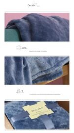 Green 150*200cm Flannel Fleece Blanket - Quilted Diamond Pattern, Soft & Warm Polyester Throw for Office Nap, Sofa, Travel & Bed Use - Image 5