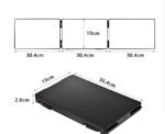 Black Trifold Self Hair Cutting Mirror with Adjustable Hooks - 3-Way Folding Mirror for Barber Use, Shaving, Makeup & Styling - Portable ABS Frame with Aluminium Mirror Panels - Image 3