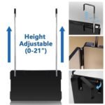 Black Trifold Self Hair Cutting Mirror with Adjustable Hooks - 3-Way Folding Mirror for Barber Use, Shaving, Makeup & Styling - Portable ABS Frame with Aluminium Mirror Panels - Image 9