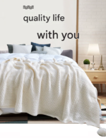 Khaki 150*200cm Nordic Style Tassel Knit Throw Blanket - Soft Polyester Sofa Blanket with Pineapple Texture - Breathable & Lightweight for Office, Couch, Travel - Boho Chic Home Decor - Image 2