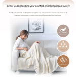 Khaki 150*200cm Nordic Style Tassel Knit Throw Blanket - Soft Polyester Sofa Blanket with Pineapple Texture - Breathable & Lightweight for Office, Couch, Travel - Boho Chic Home Decor - Image 3