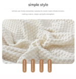Khaki 150*200cm Nordic Style Tassel Knit Throw Blanket - Soft Polyester Sofa Blanket with Pineapple Texture - Breathable & Lightweight for Office, Couch, Travel - Boho Chic Home Decor - Image 7