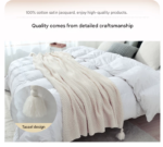 Khaki 150*200cm Nordic Style Tassel Knit Throw Blanket - Soft Polyester Sofa Blanket with Pineapple Texture - Breathable & Lightweight for Office, Couch, Travel - Boho Chic Home Decor - Image 9