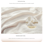 Khaki 150*200cm Nordic Style Tassel Knit Throw Blanket - Soft Polyester Sofa Blanket with Pineapple Texture - Breathable & Lightweight for Office, Couch, Travel - Boho Chic Home Decor - Image 10
