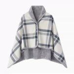 Gray and White 100*140cm Japanese-Style shawl blanket Ultra-Soft Blanket - Thick Polyester Throw for Sofa, Bed, Office,  Cozy Nap Blanket for Winter & All Seasons