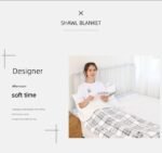 Blue and White 100*140cm Japanese-Style shawl blanket Ultra-Soft Blanket - Thick Polyester Throw for Sofa, Bed, Office,  Cozy Nap Blanket for Winter & All Seasons - Image 3