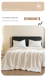 Yellow 180*200cm Thickened Double-Sided Plush Waffle Weave Throw Blanket - Anti-Static Taffeta Velvet & Flannel Fleece - Warm, Soft, Non-Shedding Blanket for Winter, Sofa, Bed & Office - Image 10
