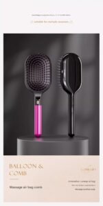 Black 3-Piece Gift Box Set Premium ABS Hair Care Gift Set with Cushion Paddle Brush, Detangling Comb, Cleaning Brush & Stand - Elegant Motherâ€™s Day or Coupleâ€™s Gift for Daily Styling and Scalp Comfort - Image 5