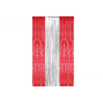 5-piece Red Laser Tinsel Foil Fringe Curtain - 1*1m Metallic Party Streamer Backdrop for Birthday, Wedding, Christmas, New Year & Event Decoration - Shimmering Photo Booth & Doorway Prop - Image 4