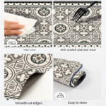 Diatom Mud Kitchen Counter Mat - Quick Dry Absorbent Non-Slip Draining Pad for Sink Benchtop 50cm x 80cm(Intricate and vintagee) - Image 3