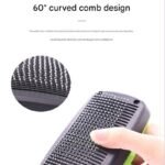 Yellow Pet Grooming Brush - Large Self-Cleaning Deshedding Tool for Cats and Dogs - Image 3
