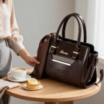 Grey Women's Handbag Set - Large Capacity 2 Piece Shoulder Bag with Matching Wallet - Image 5