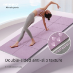 Pink Foldable Yoga Mat - Portable Thick Non-Slip Fitness Exercise Mat for Home Gym and Travel - Image 3