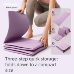 Pink Foldable Yoga Mat - Portable Thick Non-Slip Fitness Exercise Mat for Home Gym and Travel - Image 4