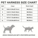 Black Breathable Dog Harness and Leash Set - Adjustable Reflective Pet Vest with Swivel Clip(Size: XL) - Image 7