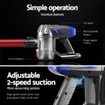 Devanti Stick Vacuum Cleaner Bagless Cordless Red 150W - Image 3