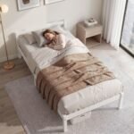 Artiss Bed Frame King Single Size Wooden White LEXI - Image 7