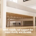 Artiss Bed Frame Queen Size Wooden Platform with 2 Storage Drawers White RIO - Image 4