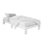 Artiss Bed Frame King Single Size Wooden White JADE
