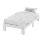 Artiss Bed Frame King Single Size Wooden White JADE - Image 3