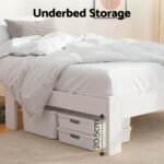 Artiss Bed Frame King Single Size Wooden White JADE - Image 4