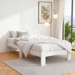 Artiss Bed Frame King Single Size Wooden White JADE - Image 8