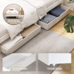 Artiss Bed Frame Single Size Wooden Platform with 2 Storage Drawers White SOFIE - Image 4