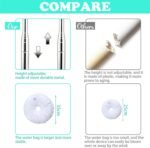 2Pcs Adjustable Metal Balloon Column Stand Kit with Water Base for Birthday Wedding Party Decoration, Reusable Telescopic Pole Set for DIY Balloon Garland Arch (Silver) - Image 6