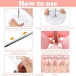 2Pcs Adjustable Metal Balloon Column Stand Kit with Water Base for Birthday Wedding Party Decoration, Reusable Telescopic Pole Set for DIY Balloon Garland Arch (Silver) - Image 7