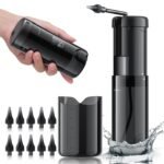Electric Ear Cleaner with 5 Modes - Rechargeable Ear Irrigator with LCD Display, Foldable Nozzle, and Soft Silicone Tips for Safe Earwax Removal at Home or Travel (Black)