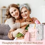 Best Mom Ever Coffee Mug Gift Set with Lid, Spoon & Coaster, 14oz Pink Marble Ceramic Cup for Mother's Day, Birthday, Christmas, Valentine's Day (Pink) - Image 2