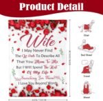 Romantic Rose Print Fleece Blanket for Wife, Soft Cozy Throw for Valentine's Day Anniversary Christmas Gift, Warm Snuggle Blanket with Love Message (60"*80") - Image 5