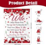 Romantic Rose Print Fleece Blanket for Wife, Soft Cozy Throw for Valentine’s Day Anniversary Christmas Gift, Warm Snuggle Blanket with Love Message (50â€*60â€) - Image 5