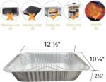 20 Pack Heavy-Duty Disposable Aluminum Foil Pans for Baking, Grilling & Catering - Extra Thick Rectangular Trays for Oven, BBQ & Steam Table Use (Silver) - Image 2