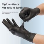300Pcs Heavy-Duty Black Disposable Nitrile Gloves-Extra Large - Image 3
