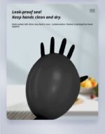 300Pcs Heavy-Duty Black Disposable Nitrile Gloves-Extra Large - Image 9