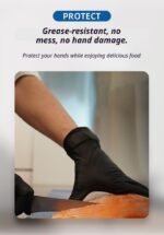 300Pcs Heavy-Duty Black Disposable Nitrile Gloves-Extra Large - Image 11