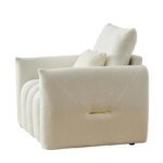 35 "Teddy fabric sofa, modern lounge chair, upholstered with a pillow - Image 9
