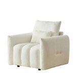 35 "Teddy fabric sofa, modern lounge chair, upholstered with a pillow - Image 10