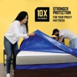 Mattress Bag Mattresses Protector Plastic Moving Storage Dust Cover Carry Bed Waterproof Zipper Packing Reusable Disposal, Extra Thick Heavy Duty, with Handles(Super King) - Image 6