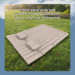 Black Multi-Chamber Car Inflatable Air Mattress with Electric Pump, Storage Bag & Pillows for Universal Trunk Sleeping and Camping (174 x 126 CM) - Image 3
