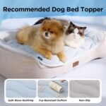 150 x 101 CM Blue Premium Wave Quiltied Pet Cooling Mat - Washable Self-Cooling Blanket with Anti-Stick Hair Surface & Non-Slip Base for Cats Dogs and Human Versatile Use - Image 2