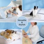 150 x 101 CM Blue Premium Wave Quiltied Pet Cooling Mat - Washable Self-Cooling Blanket with Anti-Stick Hair Surface & Non-Slip Base for Cats Dogs and Human Versatile Use - Image 6